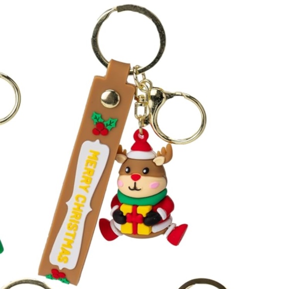 Merry Christmas Bag Charm Key Chains🎄Christmas Pen🎄STOCKING STUFFER🎄PICK ONE - Picture 2 of 12